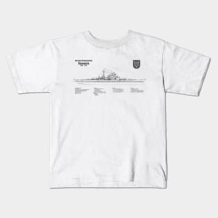 Bismarck - World War II Battleship of the Kriegsmarine - SDpng Kids T-Shirt